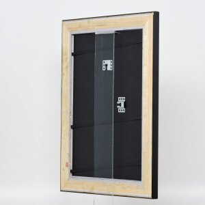 Efecto Marco de madera Perfil 95 negro 50x60 cm Cristal normal