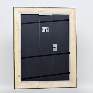 Efecto Marco de madera Perfil 95 negro 50x60 cm Cristal normal