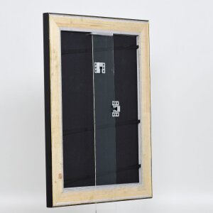Efecto Marco de madera Perfil 95 negro 50x60 cm Cristal normal