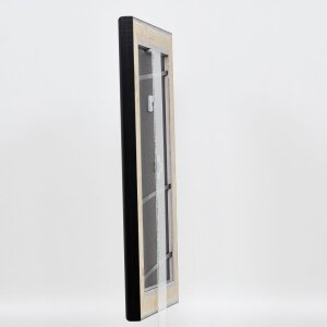 Efecto Marco de madera Perfil 95 negro 50x60 cm Cristal normal