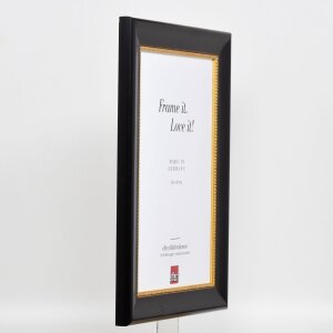 Efecto Marco de madera Perfil 95 negro 50x60 cm Cristal normal