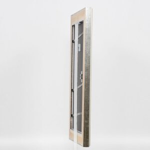 Efecto marco de madera perfil 95 plata 50x60 cm cristal acrílico