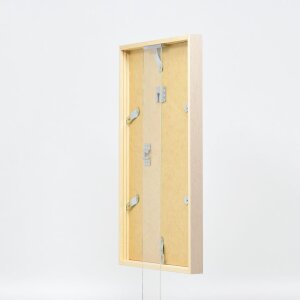 Efecto marco de madera perfil 35 marrón claro 50x60 cm cristal de museo