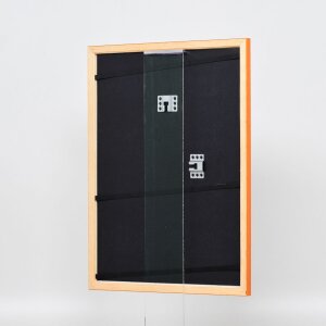 Efecto marco de madera perfil 89 salmón 50x60 cm cristal de museo