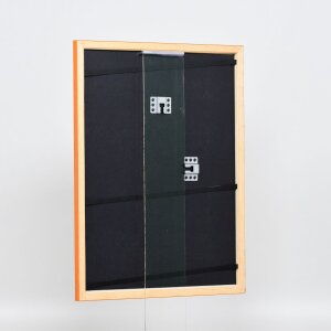 Efecto marco de madera perfil 89 salmón 50x60 cm cristal de museo