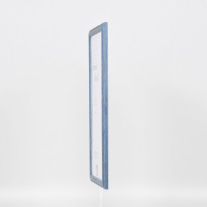 Efecto Marco de madera Perfil 32 gris-azul 50x60 cm Vidrio de museo