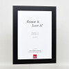 Efecto marco de madera maciza perfil 30 negro 50x60 cm cristal de museo