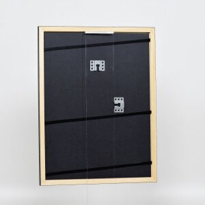 Efecto marco de madera perfil 38 gris 50x65 cm cristal antirreflejo