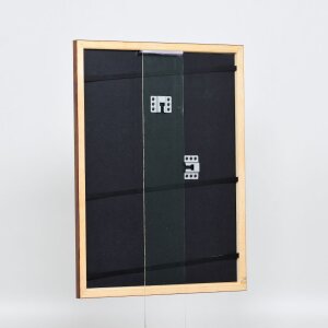 Efecto marco de madera perfil 89 marrón oscuro 50x65 cm cristal acrílico