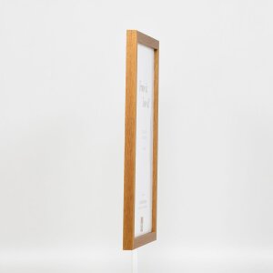 Efecto marco de madera perfil 33 roble 50x65 cm cristal acrílico