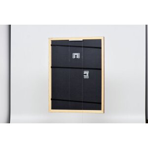 Efecto marco de madera perfil 38 marrón 50x65 cm cristal de museo