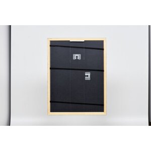 Efecto marco de madera perfil 38 marrón 50x65 cm cristal de museo