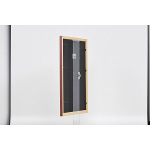 Efecto marco de madera perfil 38 marrón 50x65 cm cristal de museo
