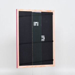 Efecto marco de madera perfil 89 púrpura 50x65 cm cristal de museo