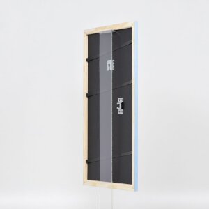 Efecto marco de madera perfil 32 azul 50x65 cm cristal de museo