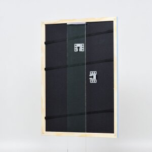 Efecto marco de madera perfil 32 azul 50x65 cm cristal de museo
