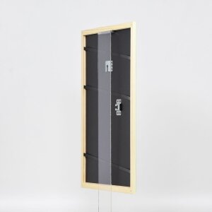 Efecto marco de madera perfil 32 verde 50x65 cm cristal de museo