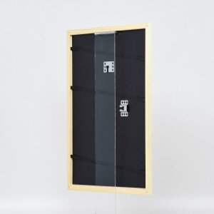 Efecto marco de madera perfil 32 verde 50x65 cm cristal de museo