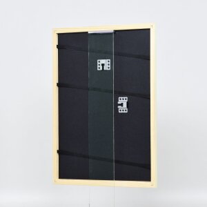 Efecto marco de madera perfil 32 verde 50x65 cm cristal de museo
