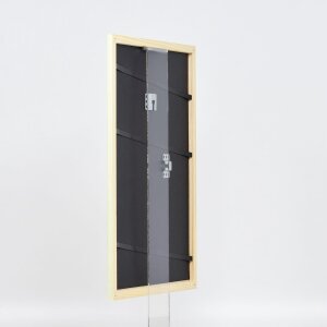 Efecto marco de madera perfil 32 verde 50x65 cm cristal de museo