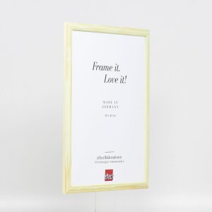 Efecto marco de madera perfil 32 verde 50x65 cm cristal de museo