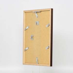 Efecto marco de madera perfil 33 wengué 50x65 cm cristal de museo