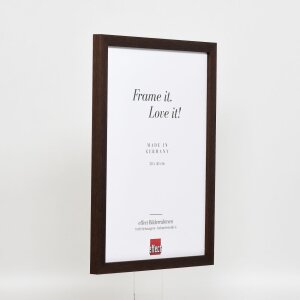 Efecto marco de madera perfil 33 wengué 50x65 cm cristal de museo
