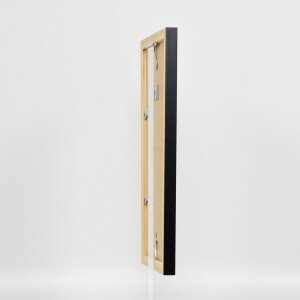 Efecto Marco de madera Top N negro 50x65 cm Vidrio de museo