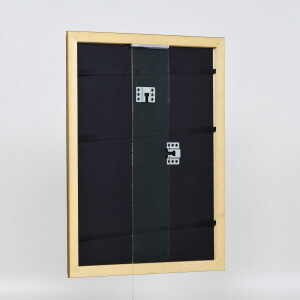 Efecto marco de madera perfil 21 nuez marrón 50x70 cm cristal de museo