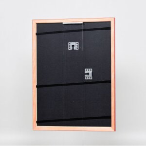 Efecto marco de madera perfil 89 rojo 50x70 cm cristal de museo