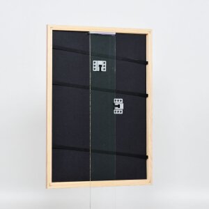 Efecto marco de madera perfil 32 marrón claro 50x70 cm cristal de museo