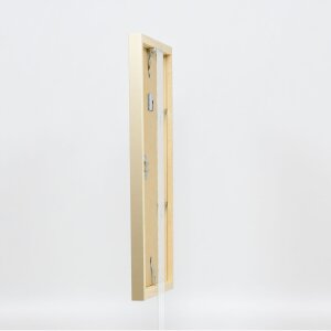 Marco de madera Top Cube 50x70 cm cristal de museo dorado