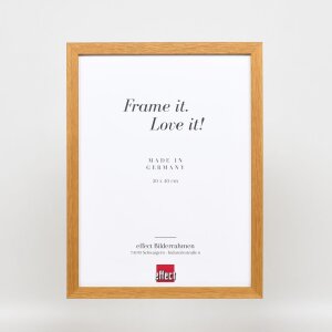 Marco efecto madera perfil 33 roble 50x70 cm cristal museo