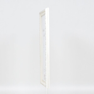 Efecto marco barroco de madera perfil 37 blanco 50x75 cm cristal acrílico