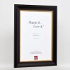Efecto marco de madera perfil 95 negro 50x75 cm cristal antirreflejo