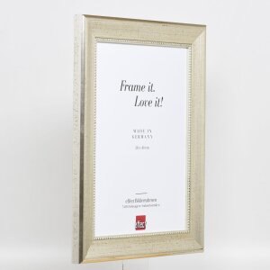 Efecto marco de madera perfil 95 plata 50x75 cm cristal acrílico