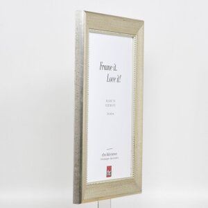 Efecto marco de madera perfil 95 plata 50x75 cm cristal acrílico