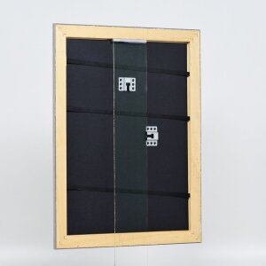 Efecto Marco de madera Perfil 94 plata 50x75 cm Vidrio de museo