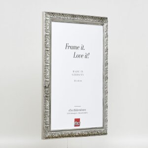 Efecto Marco de madera Perfil 94 plata 50x75 cm Vidrio de museo