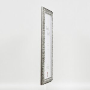 Efecto Marco de madera Perfil 94 plata 50x75 cm Vidrio de museo