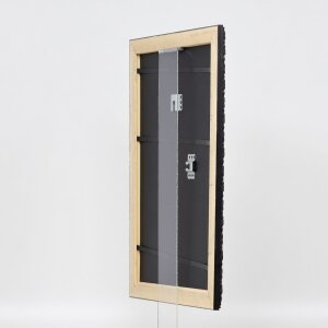 Efecto marco de madera perfil 94 negro 50x75 cm cristal de museo