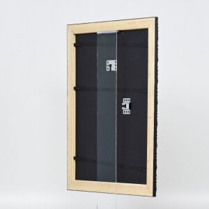Efecto marco de madera perfil 94 negro 50x75 cm cristal de museo