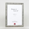 Efecto marco de madera perfil 94 plata 59,4x84,1 cm cristal antirreflejos