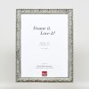 Efecto marco de madera perfil 94 plata 59,4x84,1 cm cristal normal