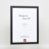 Efecto marco de madera perfil 2210 negro 59,4x84,1 cm cristal de museo