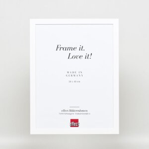Efecto marco de madera perfil 2210 blanco 59,4x84,1 cm cristal de museo