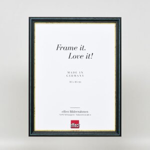 Efecto marco de madera perfil 21 azul 59,4x84,1 cm cristal de museo