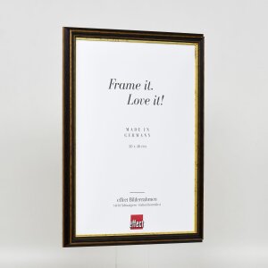 Efecto marco de madera perfil 21 marrón nuez 59,4x84,1 cm cristal de museo