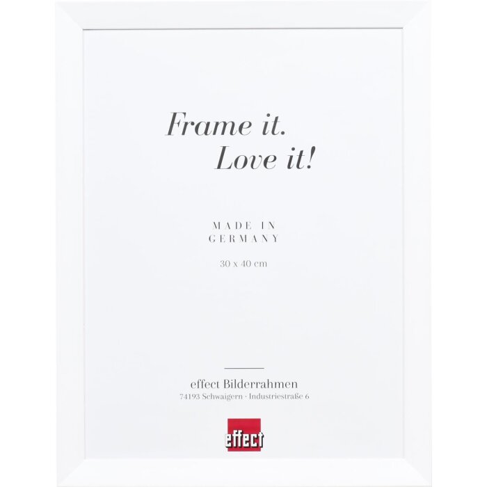 Marco de madera efecto Top N blanco 59,4x84,1 cm cristal de museo