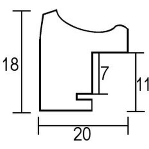 Efecto marco de madera perfil 2070 cristal de museo 59,4x84,1 cm negro